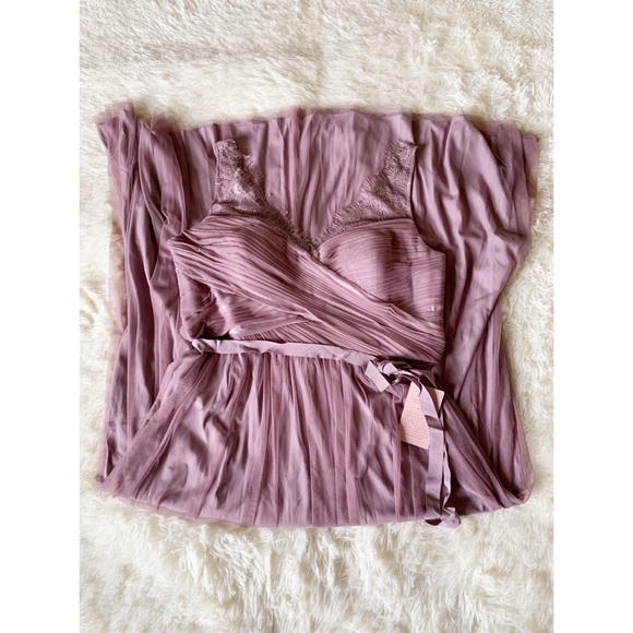 NWT Anthro BHLDN violet grey Fleur dress 24 - Picture 5 of 8